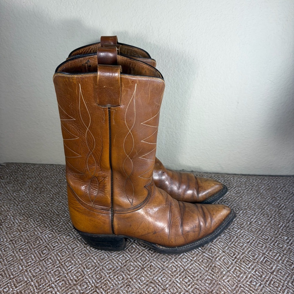 VTG USA TONY LAMA WESTERN ROCKABILLY COWBOY ENGINEER BOOTS 11B WESTERN FARM